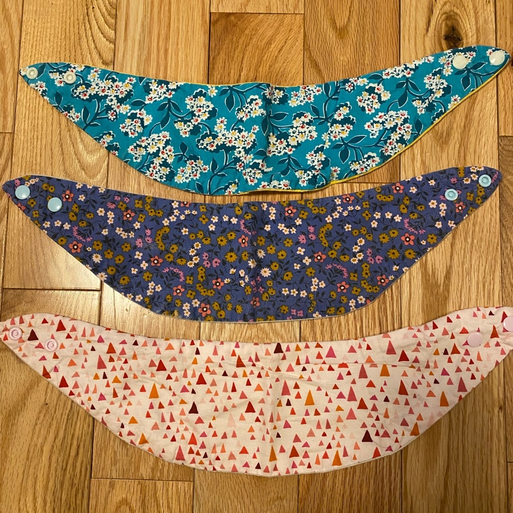 Handmade baby drool bibs